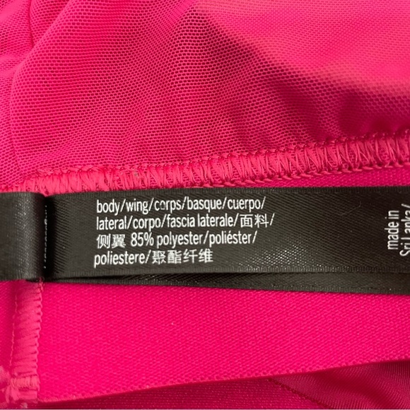 EUC Victoria Secret Women's M Sport Bra Hot Pink Black Padded Razorback.Strappy - Picture 8 of 8
